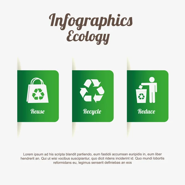 Ecology infographics — Stock Vector