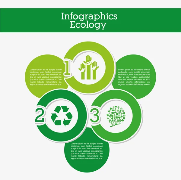 Infográficos de ecologia — Vetor de Stock