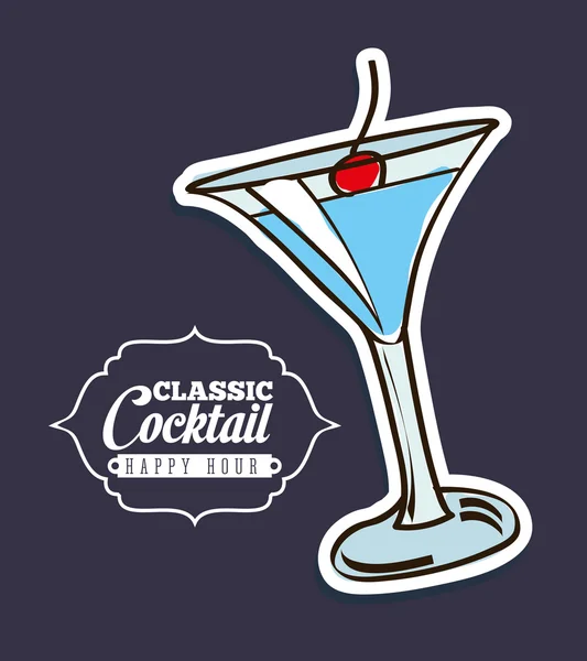 Klassieke cocktail — Stockvector