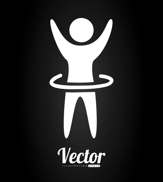 Diseño de icono de gimnasio — Vector de stock