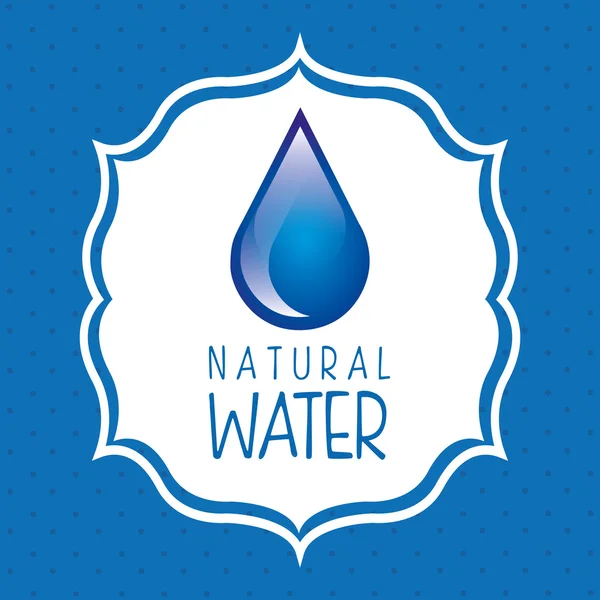 Desenho da etiqueta de água — Vetor de Stock