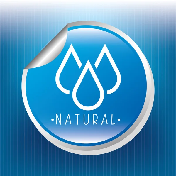 Vatten etikettdesign — Stock vektor