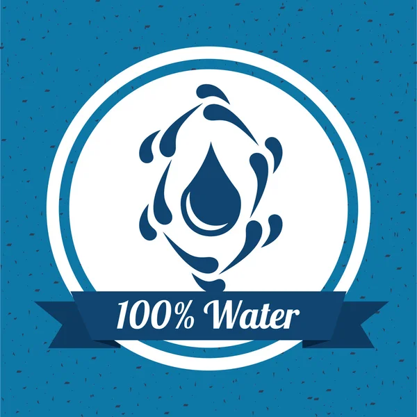 Diseño de etiqueta de agua — Archivo Imágenes Vectoriales