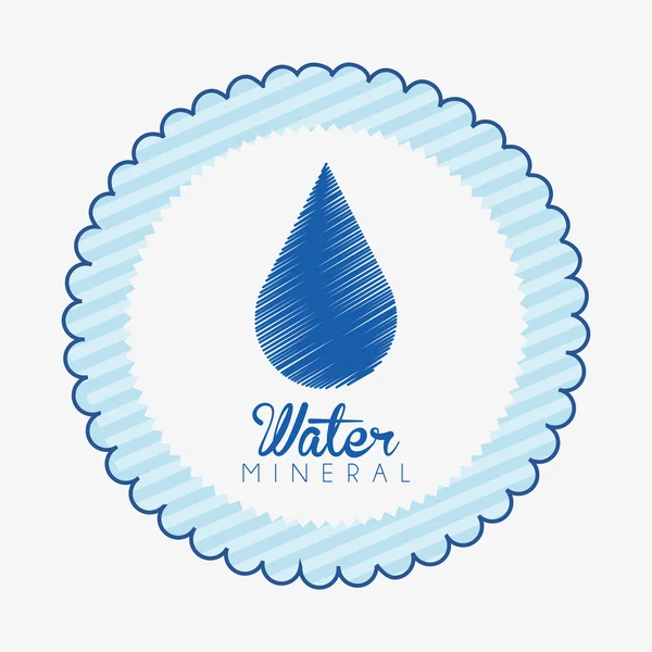 Projekt etykiety wody — Wektor stockowy