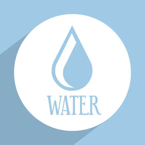 Diseño de etiqueta de agua — Vector de stock