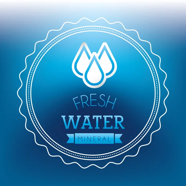 Desenho da etiqueta de água — Vetor de Stock