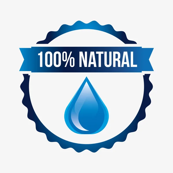 Water labelontwerp — Stockvector