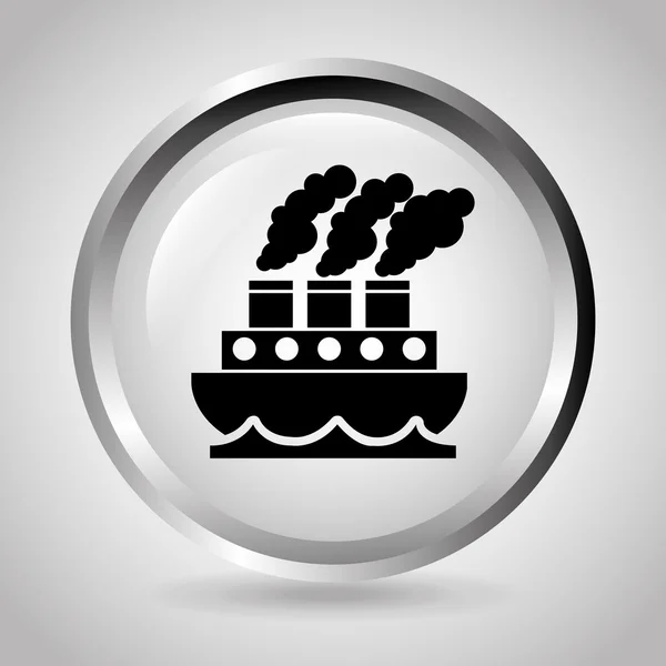 Diseño de icono de barco — Vector de stock