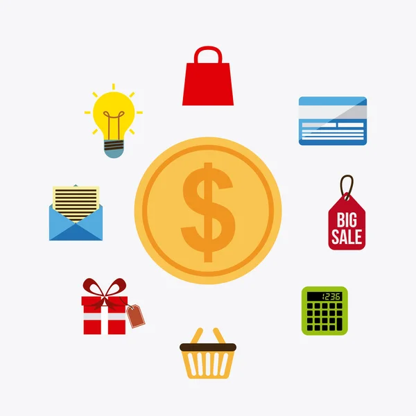 Diseño del concepto de compras — Vector de stock