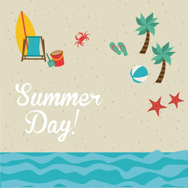 Diseño del día de verano — Vector de stock