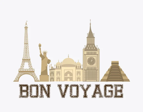 Bon Voyage Design — Stockvektor