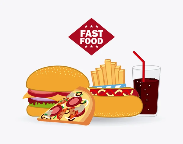 Diseño de comida rápida — Vector de stock