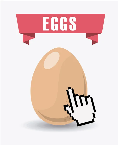 Design de ouă proaspete — Vector de stoc