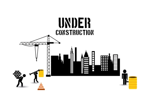 En construcción diseño — Vector de stock