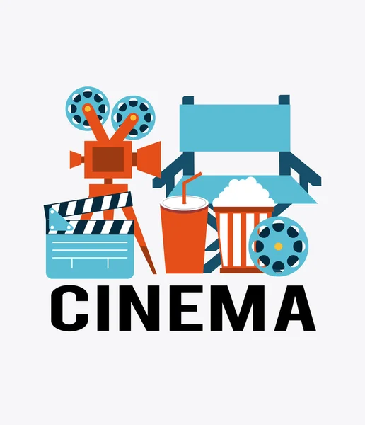 Design concettuale del cinema — Vettoriale Stock