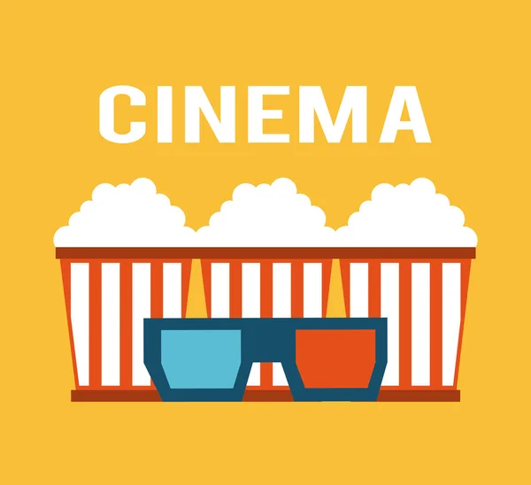 Design concettuale del cinema — Vettoriale Stock