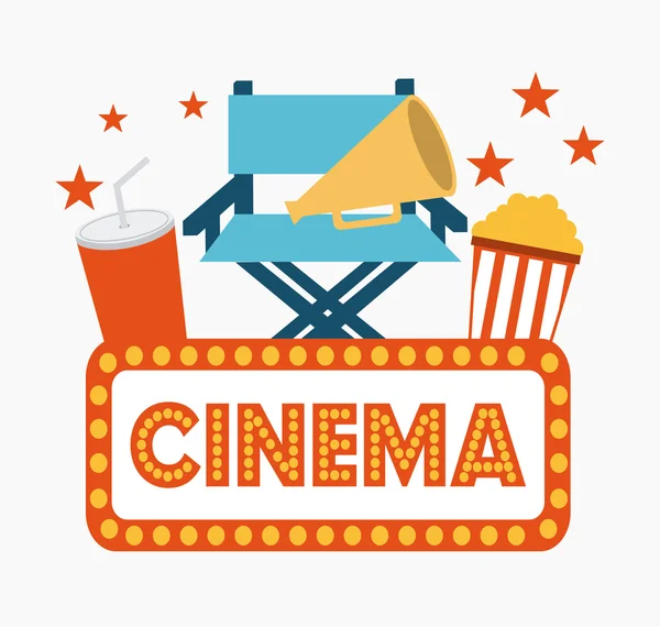 Diseño de concepto de cine — Vector de stock