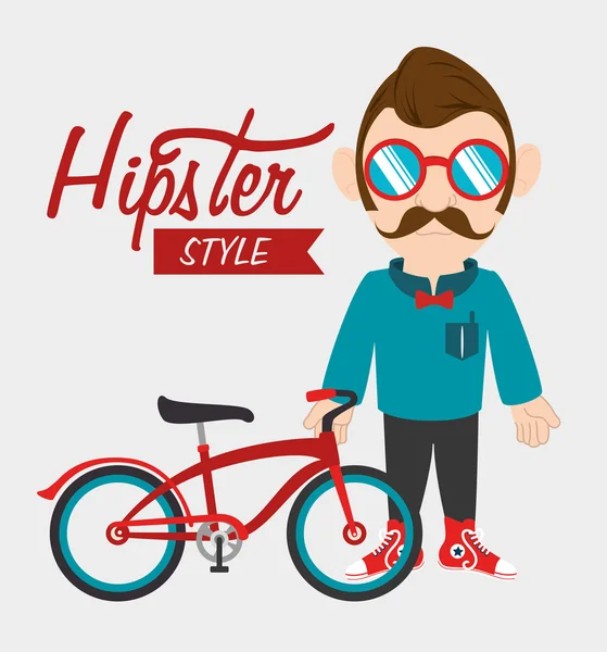 Ilustração do design do Hipster . — Vetor de Stock