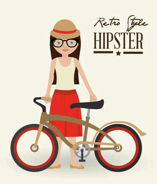 Ilustração do design do Hipster . — Vetor de Stock