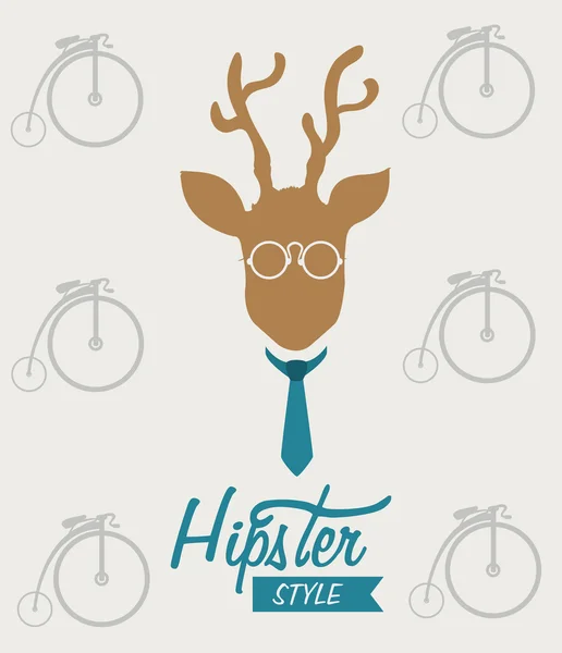 Hipster diseño ilustración . — Vector de stock