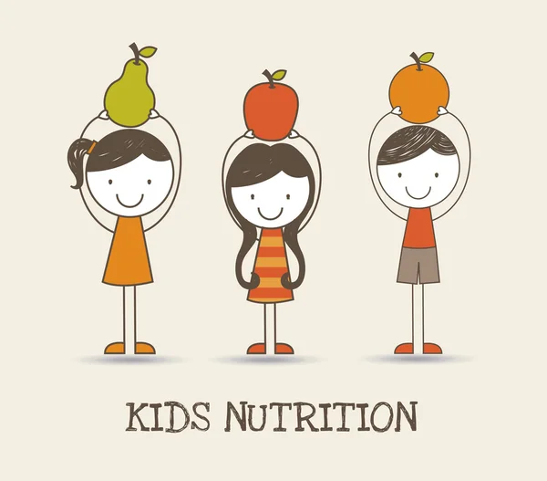 Παιδιά διατροφή σχέδιο — Διανυσματικό Αρχείο