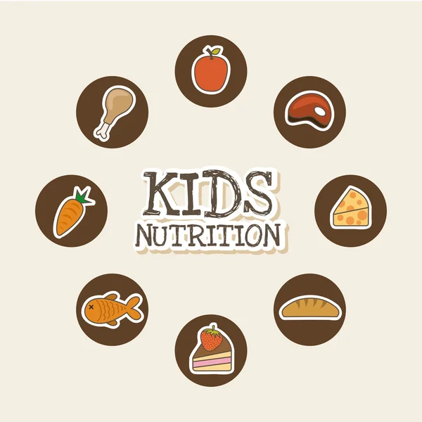 Kids nutrition design — Stock Vector