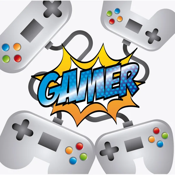 Video gamers design — Stock Vector