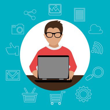 Teknoloji tasarım, vektör çizim.