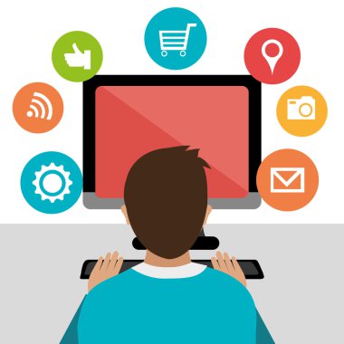 Teknoloji tasarım, vektör çizim.