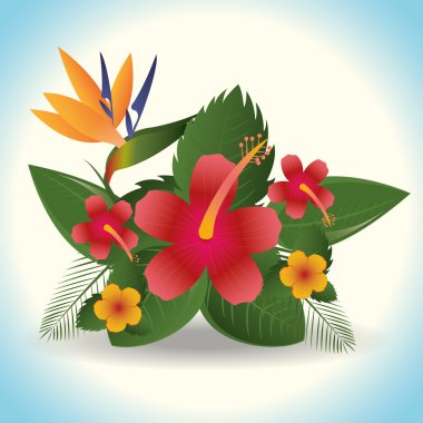 çiçek tasarım, vektör çizim.
