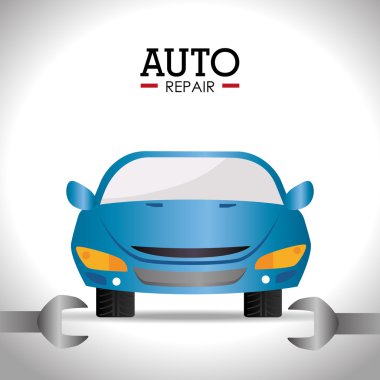 Garage design, vector illustration.