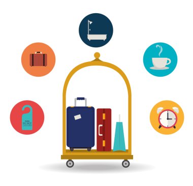 Otel tasarımı, vektör çizim.