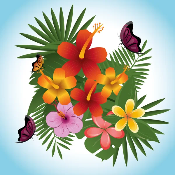 Diseño de flores, ilustración vectorial . — Vector de stock