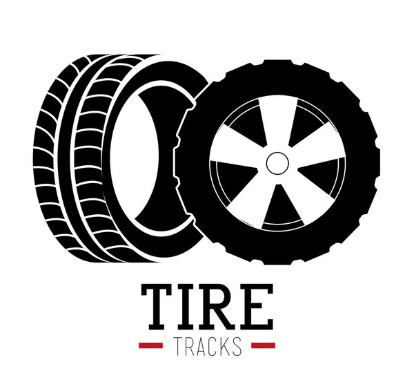 Tire design, vector illustration.