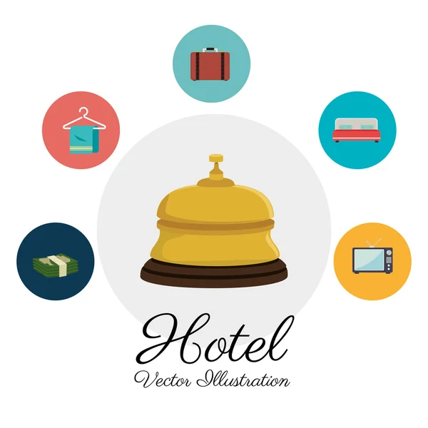 Diseño del hotel, ilustración vectorial . — Vector de stock
