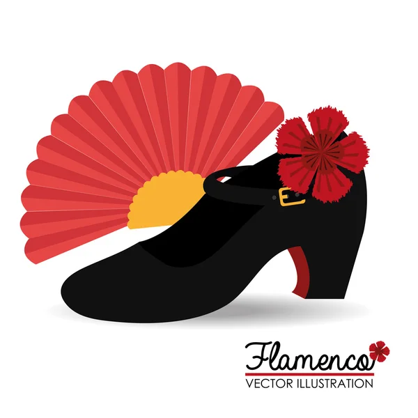 Flamenco design, vector illustration. — Stock Vector