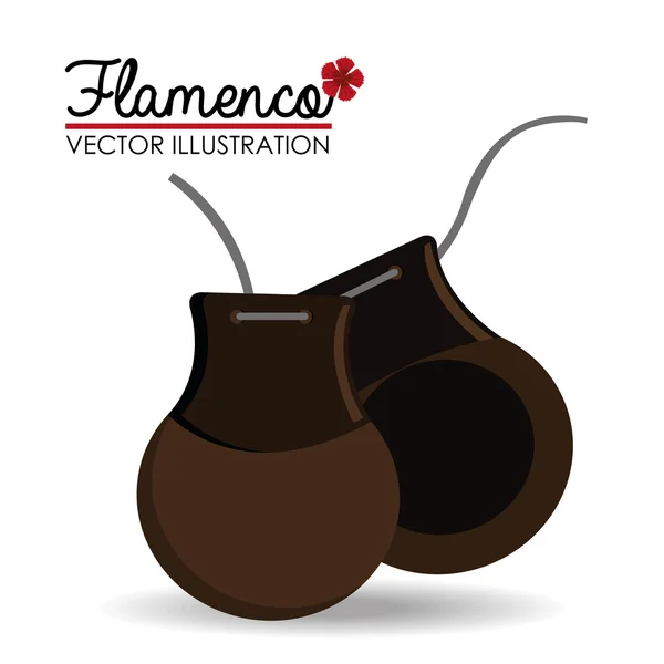 Flamenco design, illustrazione vettoriale . — Vettoriale Stock