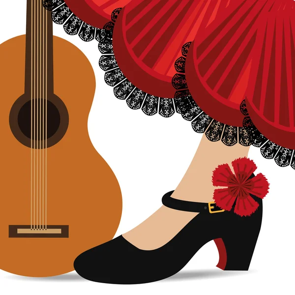 Desenho de flamenco, ilustração vetorial . — Vetor de Stock