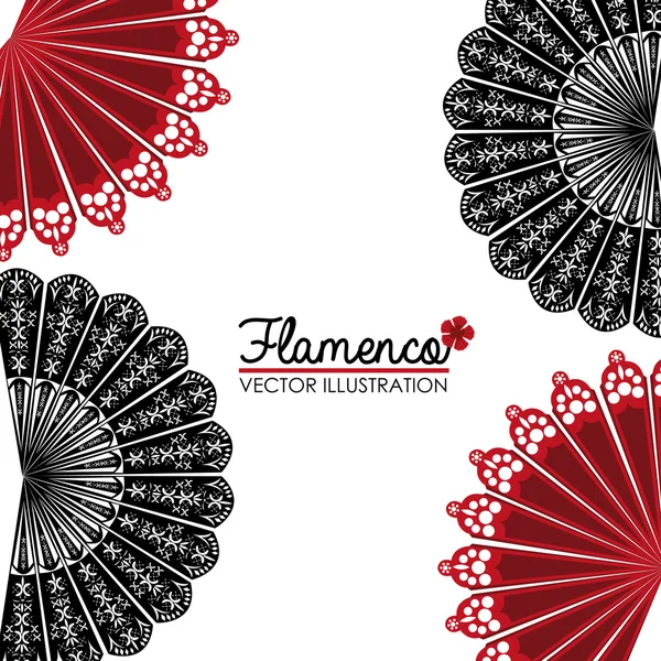 Diseño flamenco, ilustración vectorial . — Vector de stock