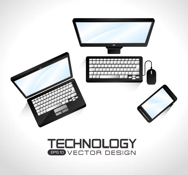 Design de tecnologia, ilustração vetorial . — Vetor de Stock