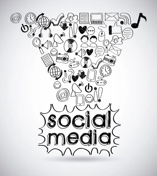 Social media — Vettoriale Stock