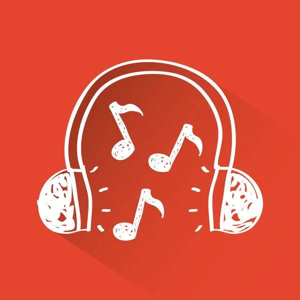 Music headphone — Stock Vector