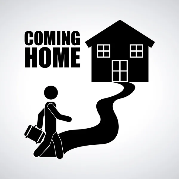 Coming home — Stock Vector