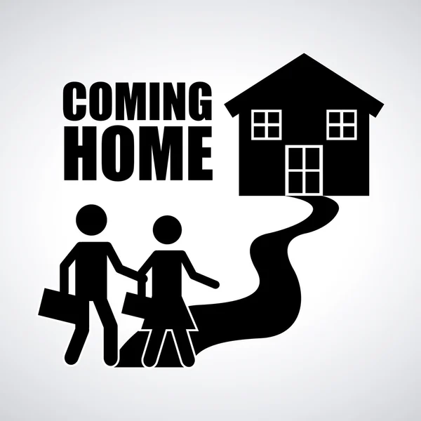 Coming home — Stock Vector