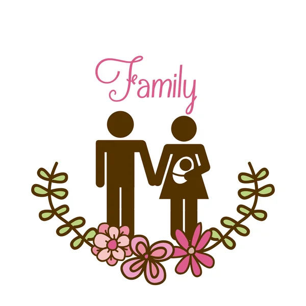 Amour de famille — Image vectorielle