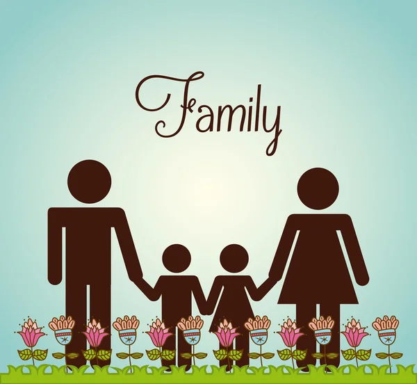 Amour de famille — Image vectorielle