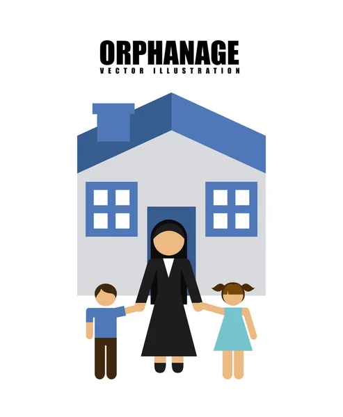 Concept d'orphelinat — Image vectorielle