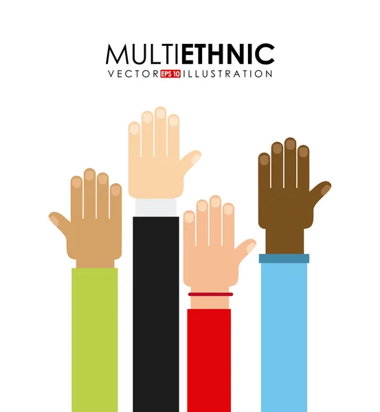 Multi-etnische — Stockvector