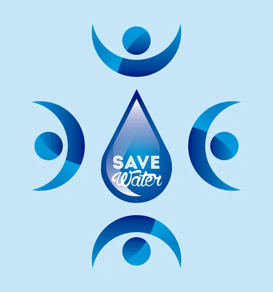 Save the water — Stock Vector