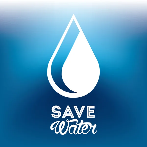 Salva l'acqua — Vettoriale Stock